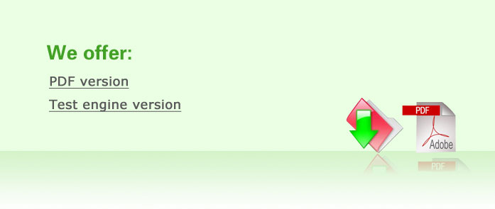 We Offer PDF version & test engine version